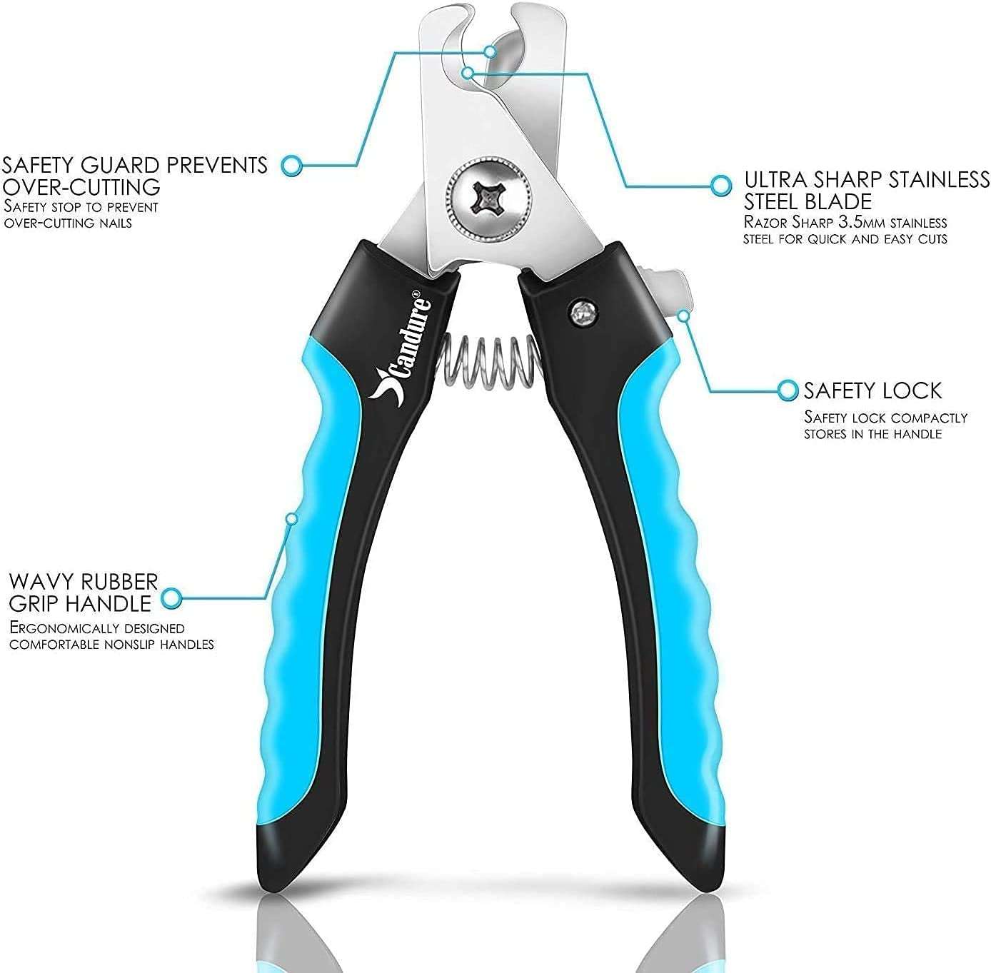 Candure Professional Dog Nail Clippers with Safety Lock