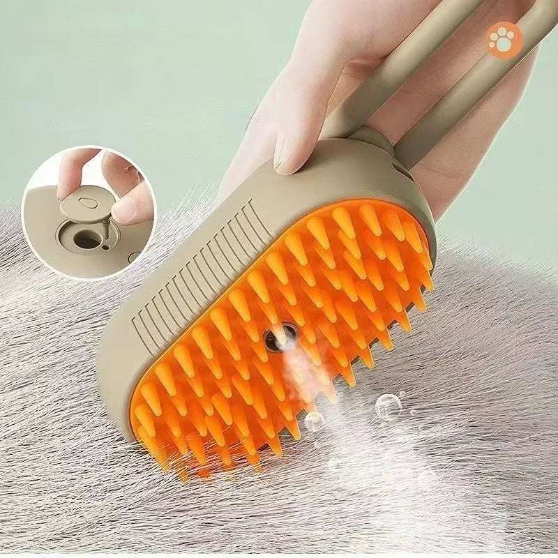 3-In-1 Pet Grooming Spray Brush for Cats and Dogs