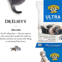 Dr. Elsey's Ultra Premium Clumping Cat Litter, 40 lb Bag (Pack May Vary)