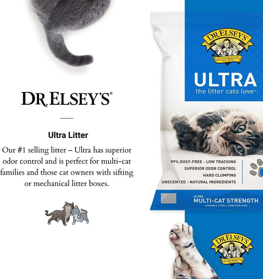 Dr. Elsey's Ultra Premium Clumping Cat Litter, 40 lb Bag (Pack May Vary)