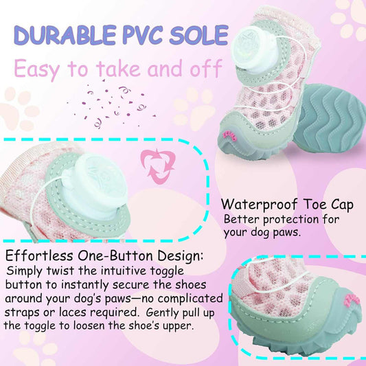 Dog Shoes Paw Protectors for Small to Medium Puppies