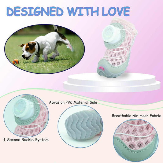 Dog Shoes Paw Protectors for Small to Medium Puppies