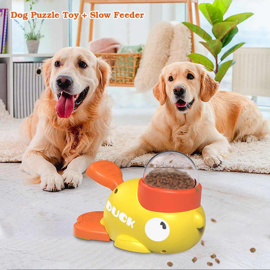 Interactive Dog Treat Dispenser Toy and Food Puzzle Slow Feeder