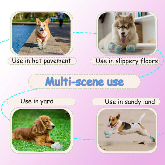 Dog Shoes Paw Protectors for Small to Medium Puppies