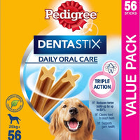 Large Dental Dog Treats - Daily Oral Care Value Pack (56 Sticks)