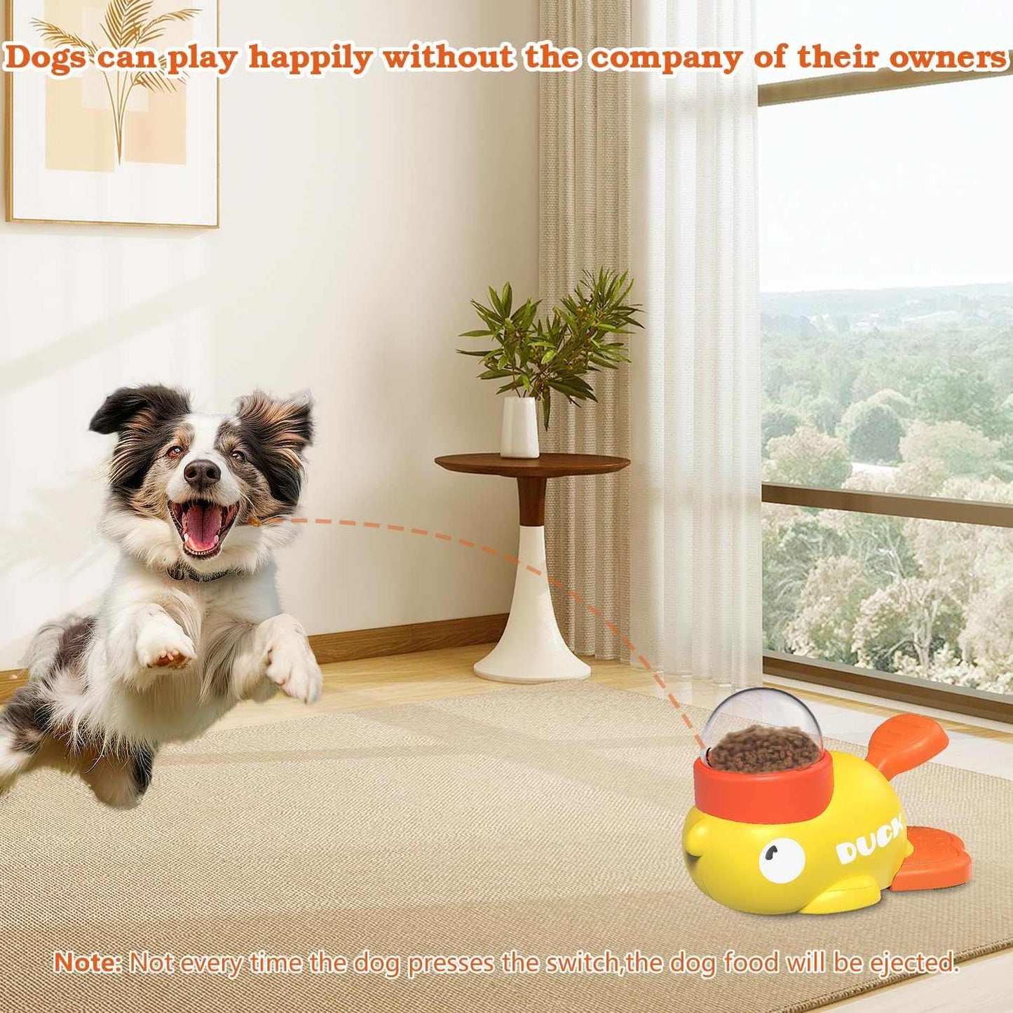 Interactive Dog Treat Dispenser Toy and Food Puzzle Slow Feeder