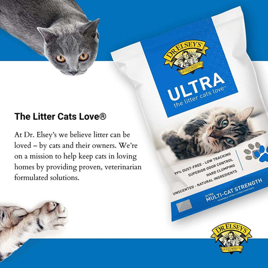 Dr. Elsey's Ultra Premium Clumping Cat Litter, 40 lb Bag (Pack May Vary)