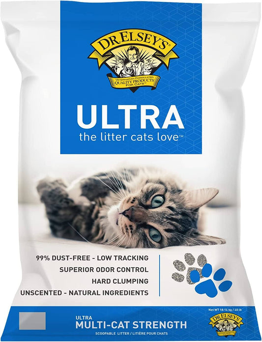 Dr. Elsey's Ultra Premium Clumping Cat Litter, 40 lb Bag (Pack May Vary)