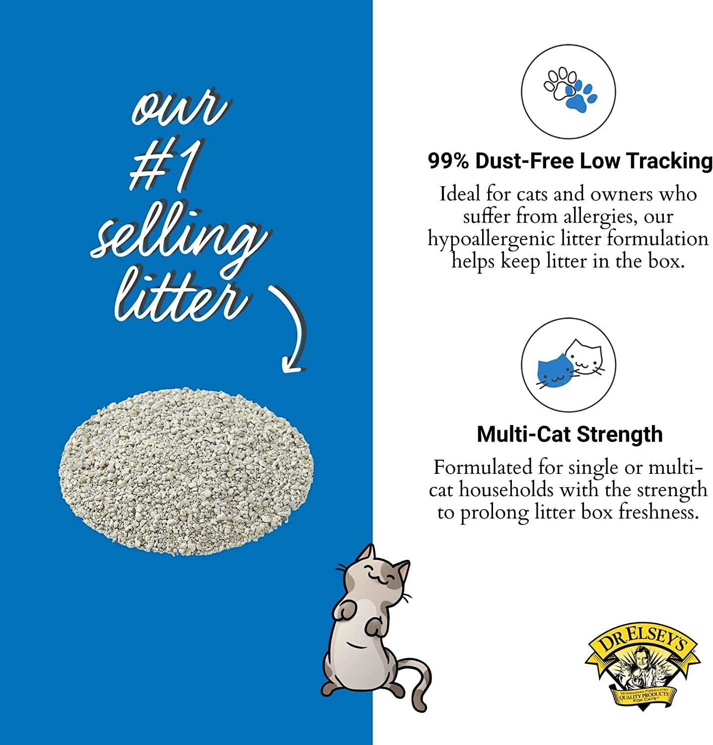 Dr. Elsey's Ultra Premium Clumping Cat Litter, 40 lb Bag (Pack May Vary)